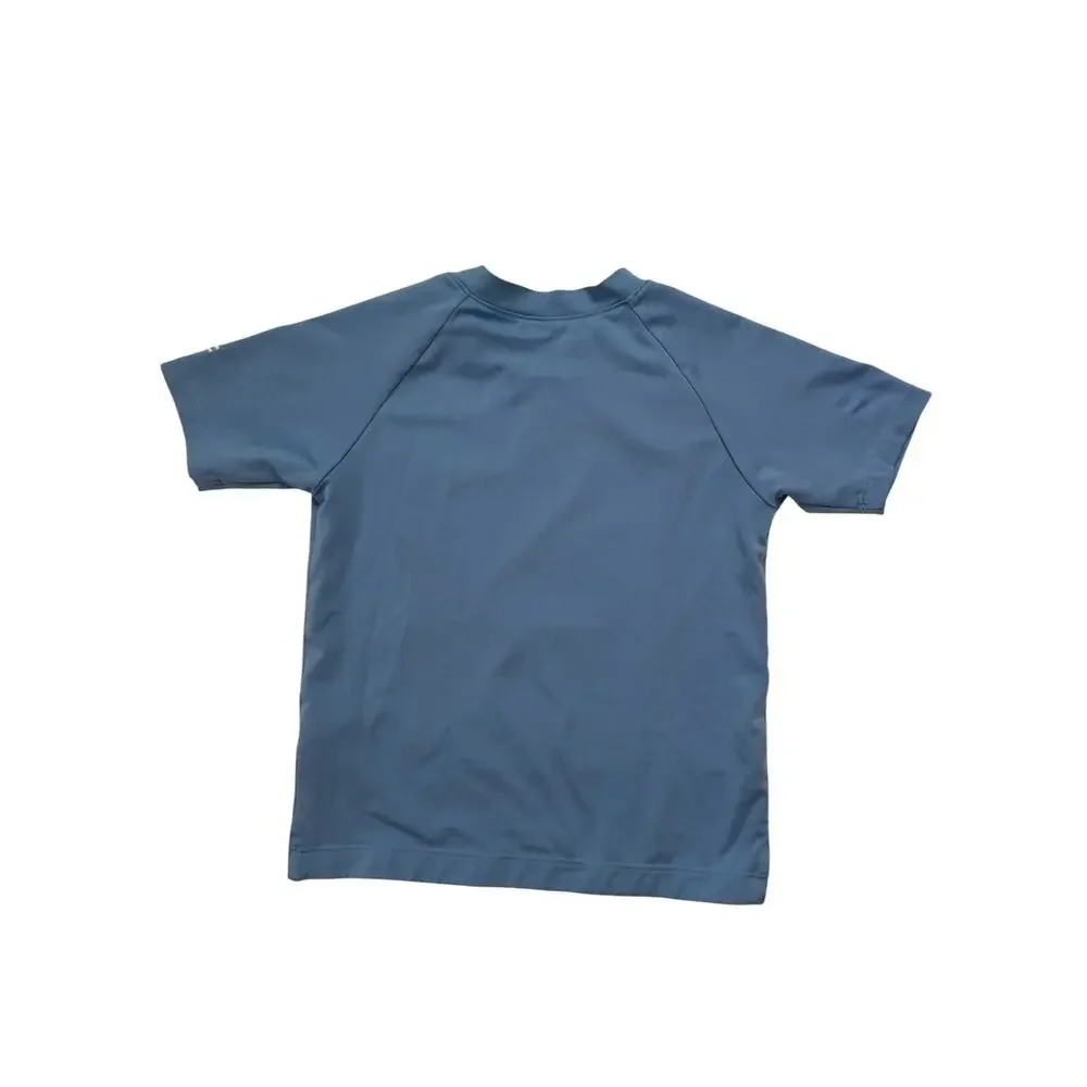 COOLIBAR Kids Sandshark Short Sleeve Surf Shirt Blue Size XS Youth Unisex Swim